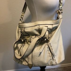 VINCE CAMUTO Genuine White Leather Purse Shoulder